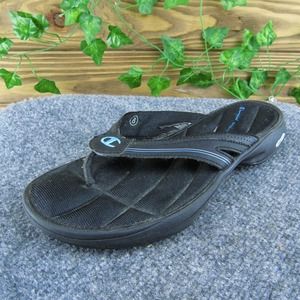 Champion Stride-N-Tone Women Flip Flop Sandal Shoes Black Synthetic Size‎ 8 Med